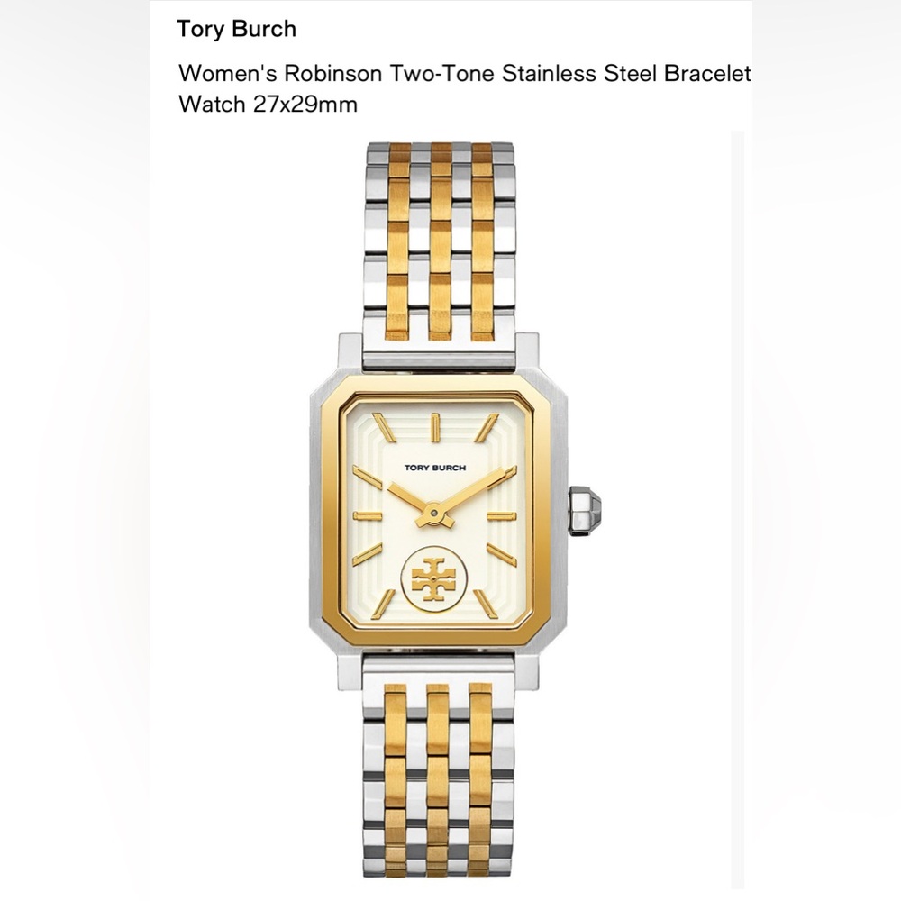 Authentic Tory Burch Two-Tone Watch